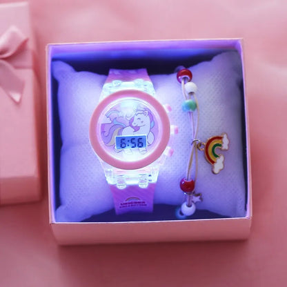 Kit montre et bracelet lumineux enfant