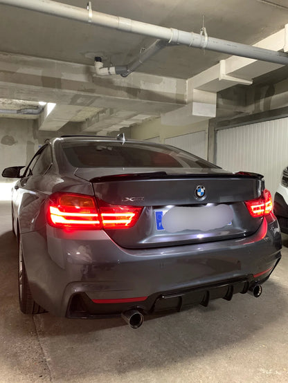 Aileron BMW SERIE 4 F32 Estilo M4

Spoiler rear Series 4 F32 style M4 COUPE PERFORMANCE BLACK glitter SPOILER series 4 M4 COUPE F32 GLOSS BLACK