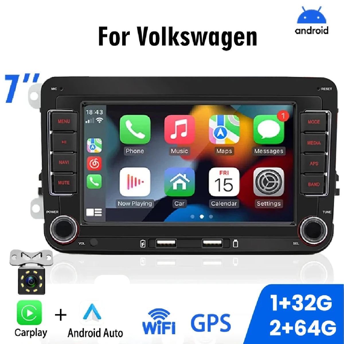 Radio VW Carplay  Android auto e iphone Auto ligação sem fios NOTA não permite instalar aplicações

Car Radio 2Din for Volkswagen Golf 5 6 Polo Passat B6 B7 CC Skoda Jetta Universal Muiltmedia Carplay Wifi