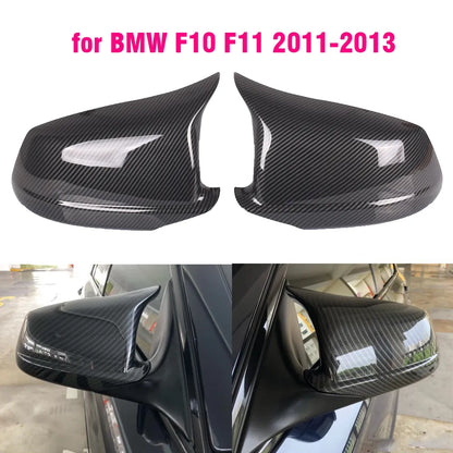 Capas Espelho Bmw F10 f11

for BMW 5 Series F10 F11 2010-2013 Car Rearview Mirror Cover Side Wing Protect Frame Covers Carbon Fiber Style Trim Shell