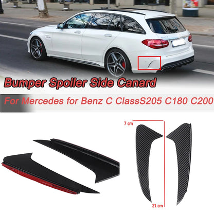 Splits Para choques traseiro AMG CARRINHA  Mercedes for Benz C Classe w205 

Left Right Rear Bumper Spoiler Side Canard For Mercedes for Benz C Class Estate S205 C180 C200 for AMG Gloss Black / Carbon Look