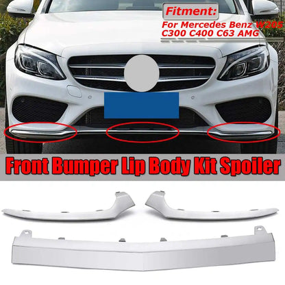 Lamina Para-choques frontal amg Mercedes w205 

New Car Front Bumper Lower Lip Splitter Cover Chrome Molding Trim Chrome Silver For Mercedes For Benz W205 C For AMG