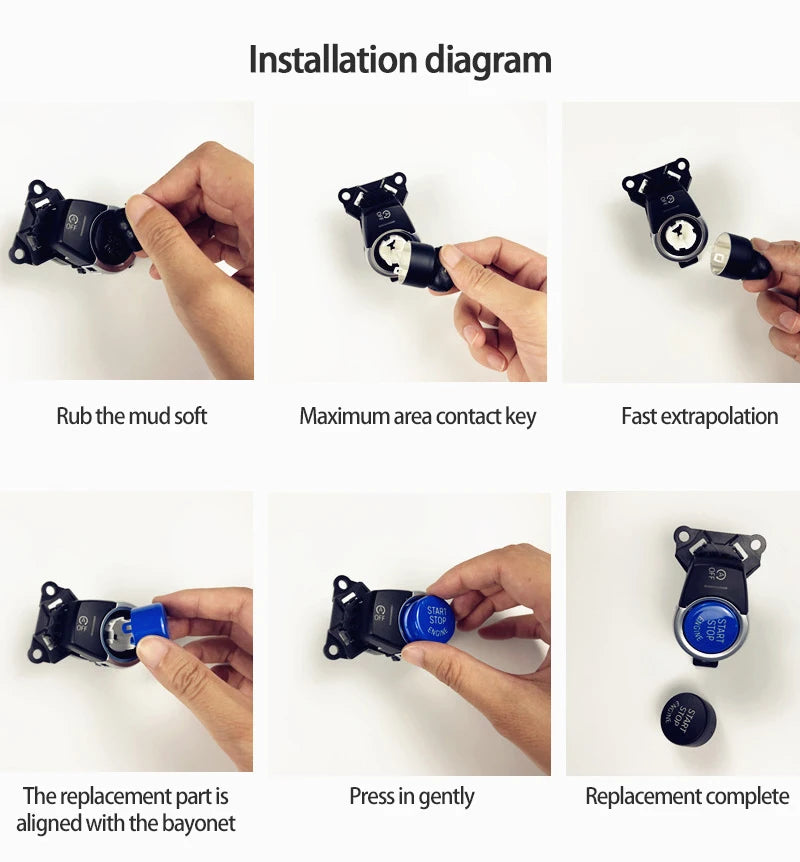 Bouton DÉMARRER ARRÊT F20 F30 F34 F10 F11 F31 F22 M2 M3 M4 F48 F52 F15 F16 F25 F26

 Couvercle de bouton de démarrage et d'arrêt automatique du moteur, clé A pour démarrer le moteur, pour châssis F F20 F30 F34 F10 F48 F52 F15 F16 F25 F26