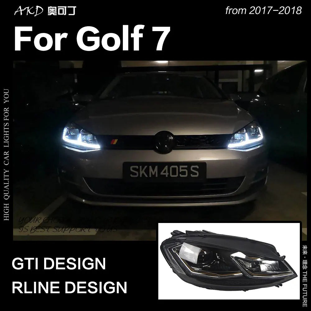 Faróis VW Golf 7 ou 7.5

 Car Styling for VW Golf 7 MK7 LED Headlight Golf7.5 R LINE Design DRL Hid Dynamic Signal Head Lamp Bi Xenon Beam Accessories