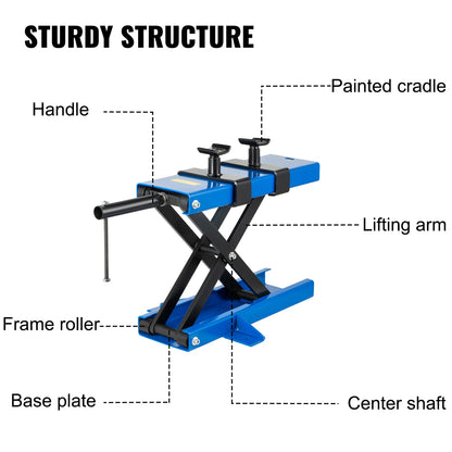 Elevatoria suporte Motas Ktm HONDA SUZUKI YAMAHA BMW

 1100LBS Motorcycle Lift MotorBike Center Scissor Jack Stand Covered With Non-Skid Rubber Pad Adjust 190-330mm Height Tools