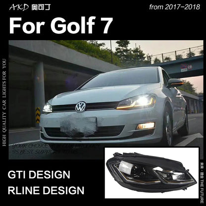 Faróis VW Golf 7 ou 7.5

 Car Styling for VW Golf 7 MK7 LED Headlight Golf7.5 R LINE Design DRL Hid Dynamic Signal Head Lamp Bi Xenon Beam Accessories