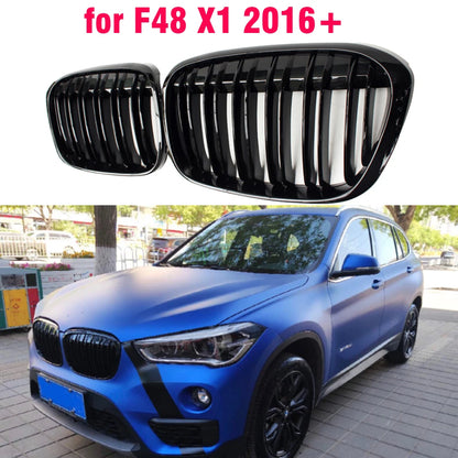 Grelha Dupla   BMW X1 F48 F49 2016 2017 2018 2019 2020

Gloss Black Front Bumper Kidney Grill Grilles For BMW X1 F48 F49 2016 2017 2018 2019 2020 XDrive Double Line M Style