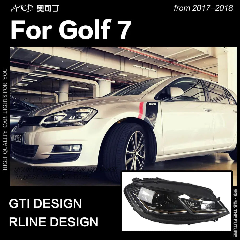 Faróis VW Golf 7 ou 7.5

 Car Styling for VW Golf 7 MK7 LED Headlight Golf7.5 R LINE Design DRL Hid Dynamic Signal Head Lamp Bi Xenon Beam Accessories