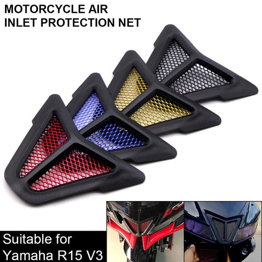 Couvercle d'entrée d'air de phare de moto, couvercle en maille en alliage d'aluminium, protecteur d'entrée d'air pour accessoires Yamaha R15 V3 2018 – 2020