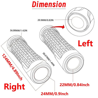 Zontes Poignées 310R 310X 310V 310 t2 G1 125 U1 U 155 ZT 125 T310 350E 350 N

 Pour Zontes 310R 310X 310V 310 t2 G1 125 U1 U 155 ZT 125 T310 350E 350 poignées de guidon de moto antidérapantes