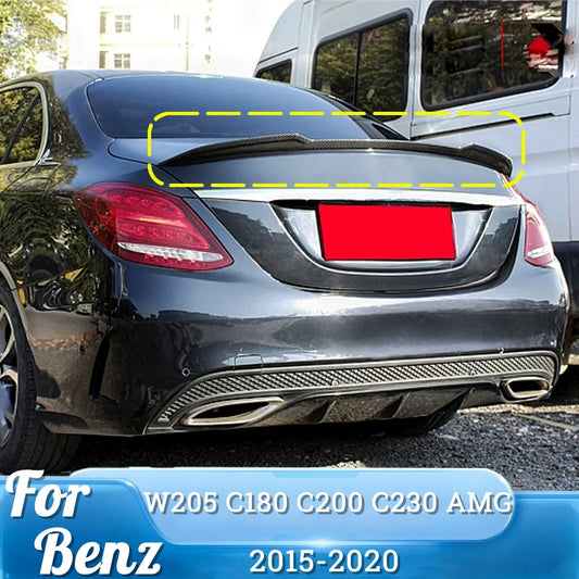 Aleiron PSM Mercedes Classe C w205 sedan 4 porta tipo c63

For Mercedes Benz C Class  W205  AMG 2015-2020 Car Rear Tail Trunk Spoiler Roof Tail Wing Exterior Body Kit Tuning