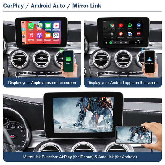 Boîtier activateur Carplay et Android Auto Mercedes Benz Classe C W205 GLC 2015-2018

 Décodeur CarPlay sans fil Android Auto pour Mercedes Benz classe C W205 GLC 2015-2018, avec lien miroir AirPlay Car Play