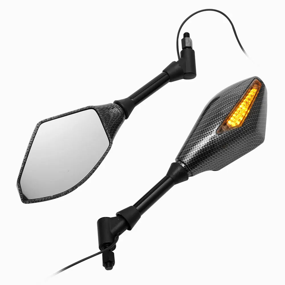 Rétroviseurs universels Honda YAMAHA SUZUKI KAWAZAKI APRILIA

 2 X LED clignotants rétroviseurs latéraux avec clignotant LED 10mm rétroviseur de moto pour Honda Suzuki Yamaha Ducati