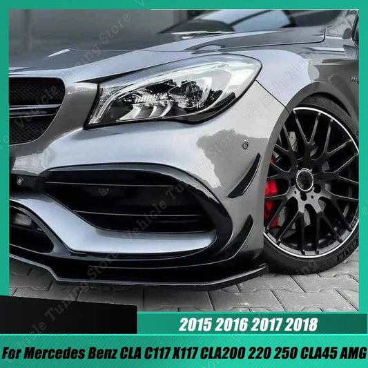 Pare-chocs Splits AMG Mercedes Benz CLA C117 CLA AMG 2015-2018

 Pour Mercedes Benz CLA C117 CLA AMG 2015-2018 noir pare-chocs avant lèvre becquet séparateurs Canards évents