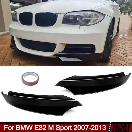 Splits Para-choques M Sport 2007-2013 Apenas igual imagem BMW 1 Series E82 E81 E87 E88 

For BMW E82 135i M Sport 2007-2013 Performance Front Bumper Splitter Corner Lips