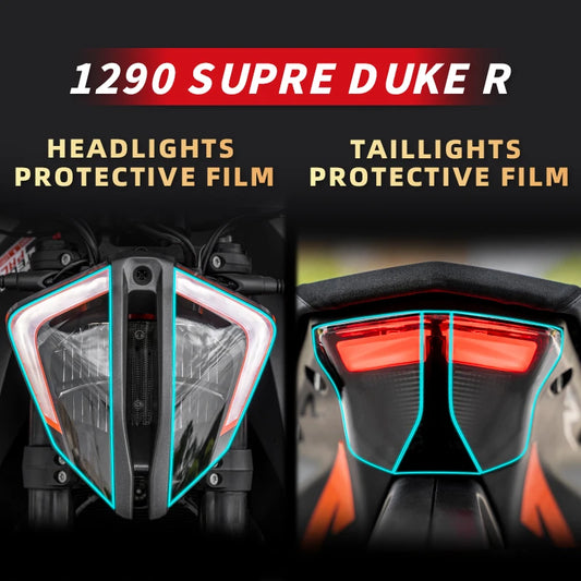 Pour KTM 1290 Super Duke R phare et feu arrière Film de Protection Transparent accessoires de moto lampe de Protection solaire