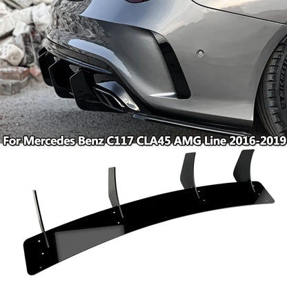 Split Central Para-Choques AMG Mercedes W117 Cla

4 Fins Glossy Black Car Rear Bumper Diffuser Rear Side Splitters Spoiler Lip For Mercedes Benz C117 CLA45 AMG Line 2016-2019