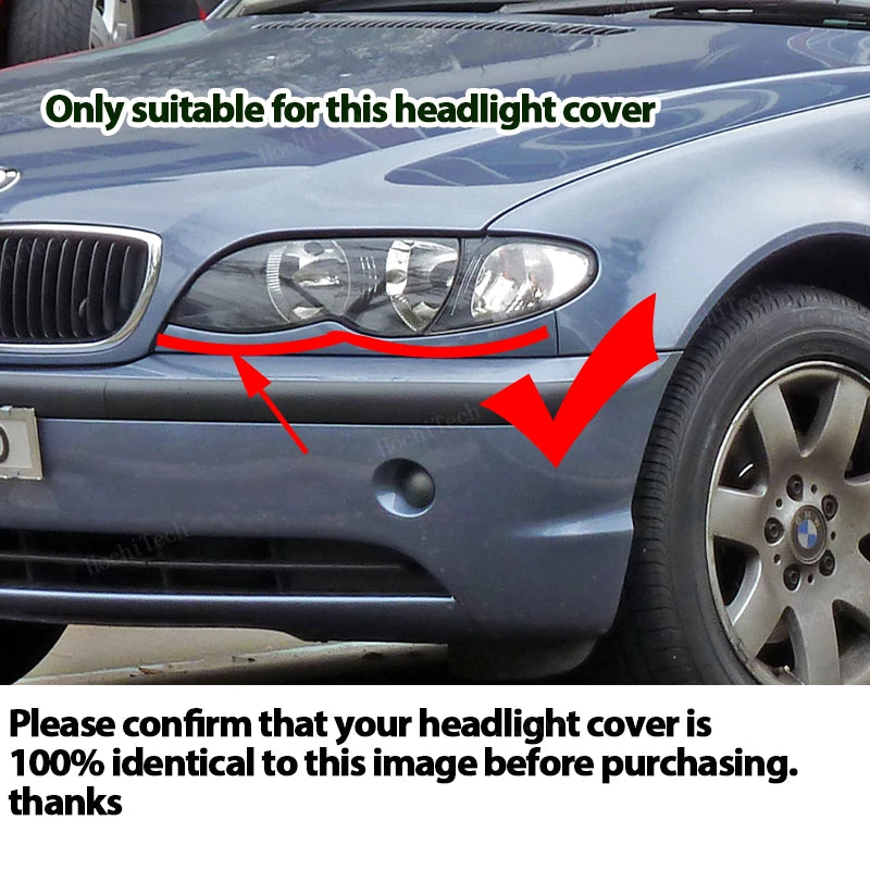 Capas de Faróis  BMW 3 Series E46 4 Portas Sedan ou Carrinha 2002-2005

Car Headlight Light Lens Covers for BMW 3 Series E46 4 Doors Sedan 2002-2005 headlight lamp cover