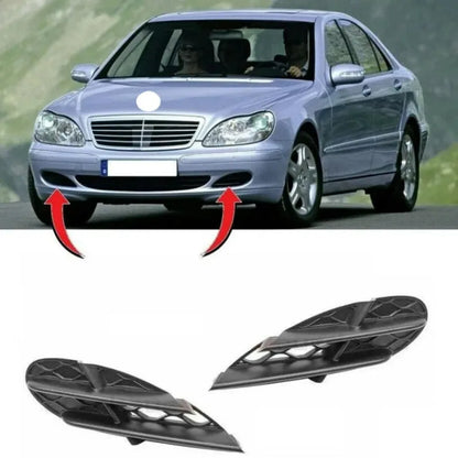 Grilles de pare-chocs Mercedes Classe S w220
 
Accessoires de voiture couvercle de phare antibrouillard cadre de lampe calandre accessoires de voiture pour Mercedes Benz classe S W220 S280 S320 S300 S350 S400 S500