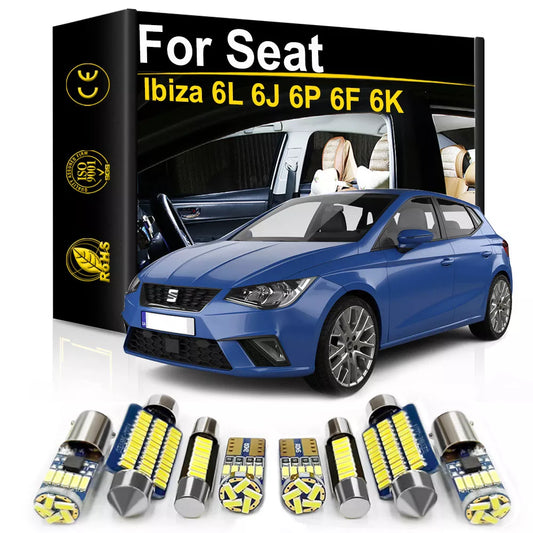 Kit d'éclairage intérieur Seat Ibiza 6L 6J 6F 6K MK2 MK3 MK4 MK5
 
Lumière LED intérieure pour Seat Ibiza 6L 6J 6P 6F 6K MK2 MK3 MK4 MK5 2002 2009 2011 2015 2016 2017 2018 2021, accessoires Canbus