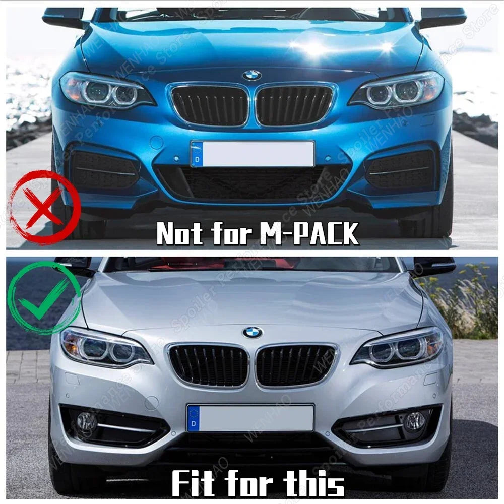 Lip Frontal  BMW 2 Series F22 F23 Para Para-Choques Não M

For BMW 2 Series F22 F23 Car Front Bumper Splitter Lip Protector Spoiler2014-2021