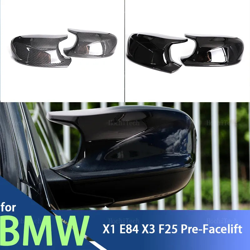 Capas de Espelho BMW X1 X3 F84 F25

M Style Look Rearview Mirror Cover Cap Carbon Fiber Look Black for BMW  X3 F25 X1 E84 Pre-LCI 2010 2011 2012 2013 Case