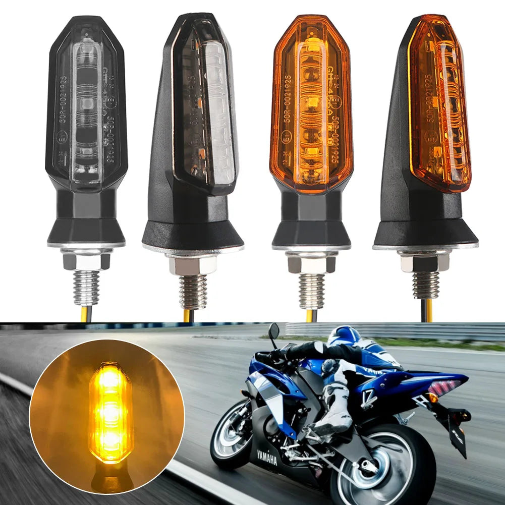 2 Piscas Universais Honda Yamaha Suzuki Kawazaki Honda

2PCS Motorcycle Turn Signal LED Headlight Amber Bullet Front Rear Flashing Light Waterproof Blinker M8 Bolt for ATV UTV Scooter