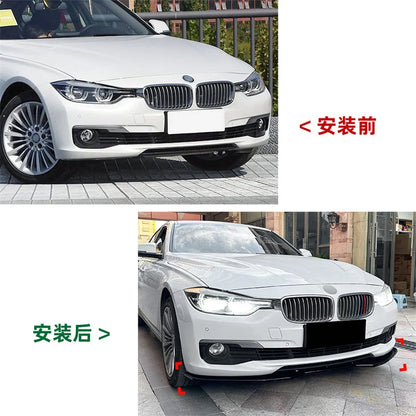 Lip Frontal Para-Choques Sport BMW F30 F31

3PCS Front Bumper Lip Body Kit Spoiler Splitter ABS Bumper Canard Lip Splitter Protector For BMW 3 Series F30 F31 2013-2019