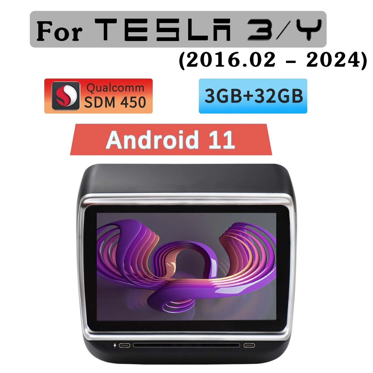 Monitor traseiro e ar condicionado para Tesla Modelo 3 e Y

 for Tesla Model 3/Y NEW 7.2” Rear Entertainment & Climate Control Display Android 12.0 Tesla Model Y 2023 Accessories