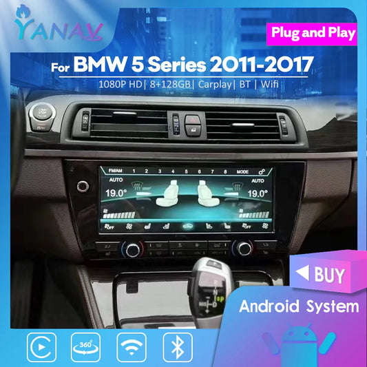 Controlador AR Condicionado digital Bmw SERIE 5 F10 F11

Air Conditioner Controlling For BMW 5 Series F10 F11 5GT F07 F18 M5 AC Panel Board Touch LCD Climate IPS Air control Screen 8.8"