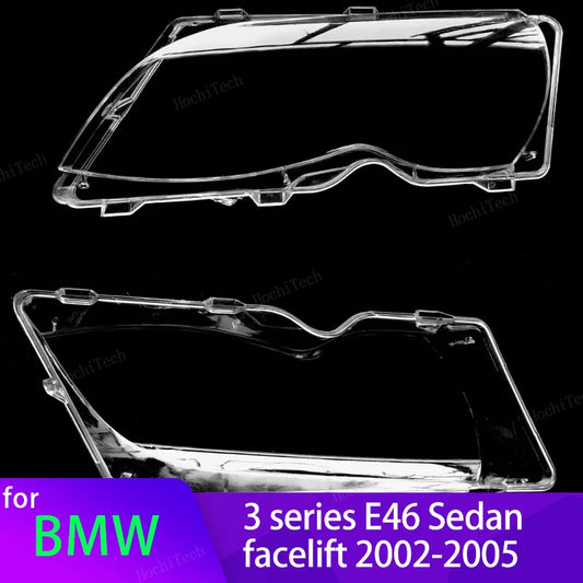 Caches phares BMW Série 3 E46 4 portes Berline ou Break 2002-2005

 Couvercle de lentille de phare de voiture, pour BMW série 3 E46 4 portes berline 2002 – 2005