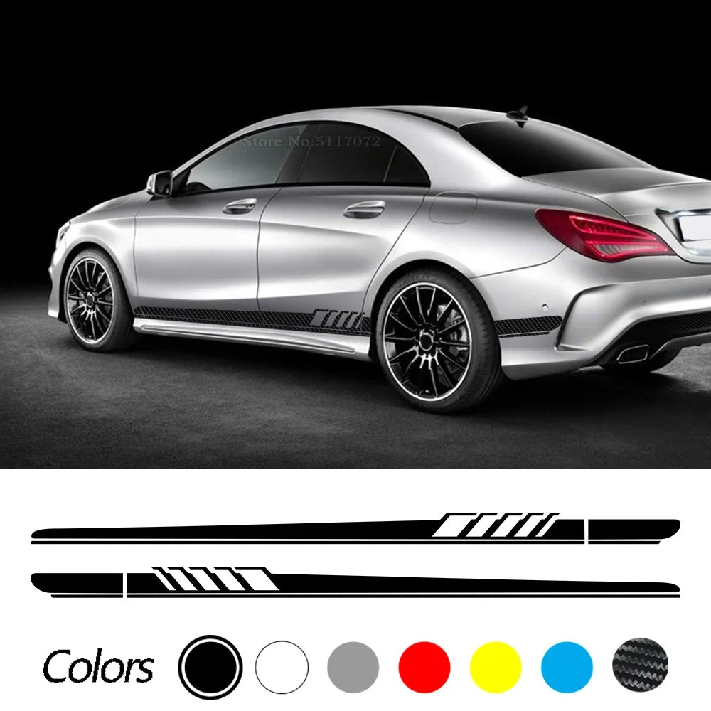 Adesivos Laterais  Mercedes Benz CLA  W117 

2Pcs for Mercedes Benz Class CLA  W117 Car Sticker Racing Side Door Stripe Body Decal