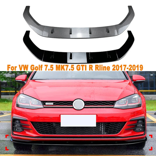 Lip Frontal VW GOLF GTI 7.5

For VW Golf 7.5 MK7.5 GTI R Rline 2017-2019 Front Bumper Splitter Lip Diffuser Body Kit Spoiler Guard Car Decoration Accessories