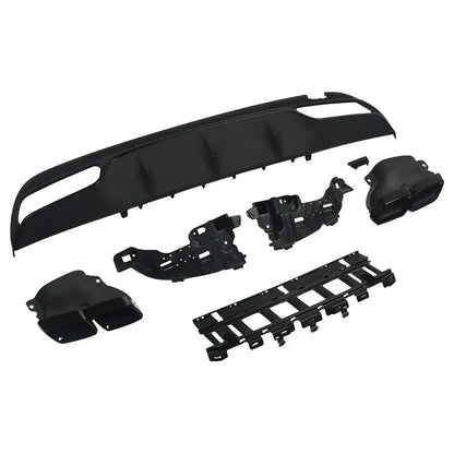 Kit Completo difusor Ponteiras e Todos Acessórios Mercedes Benz W205 2014-2019 Apenas Para-Choques  Amg

For  Mercedes Benz W205 2014-2019  AMG-Line Rear Diffuser + Exhaust Tips