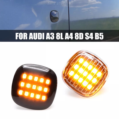 Dynamic LED Turn Signal Lamp Side Marker Light Indicator For Skoda Fabia Octavia Roomster Rapid Audi A3 8L A4 8D A4 S4 B5 A8 D2