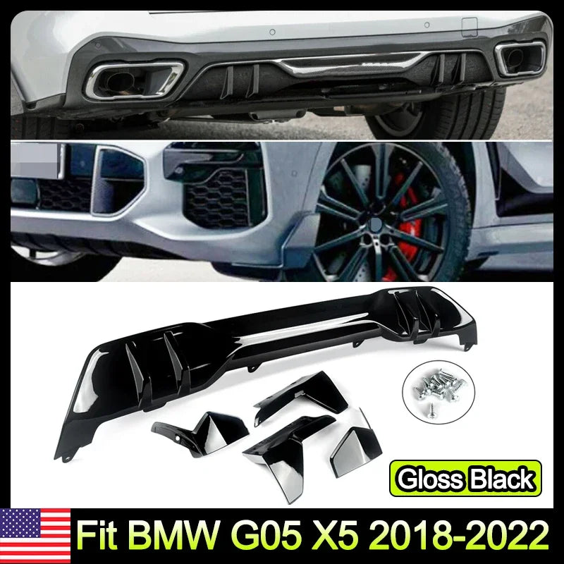 Kit Difusor splits para-choques Frente  BMW G05 X5 M Sport 2018-2022

Fit BMW G05 X5 M Sport 2018-2022 Bumper Diffuser Body Kits MP Style Gloss Black