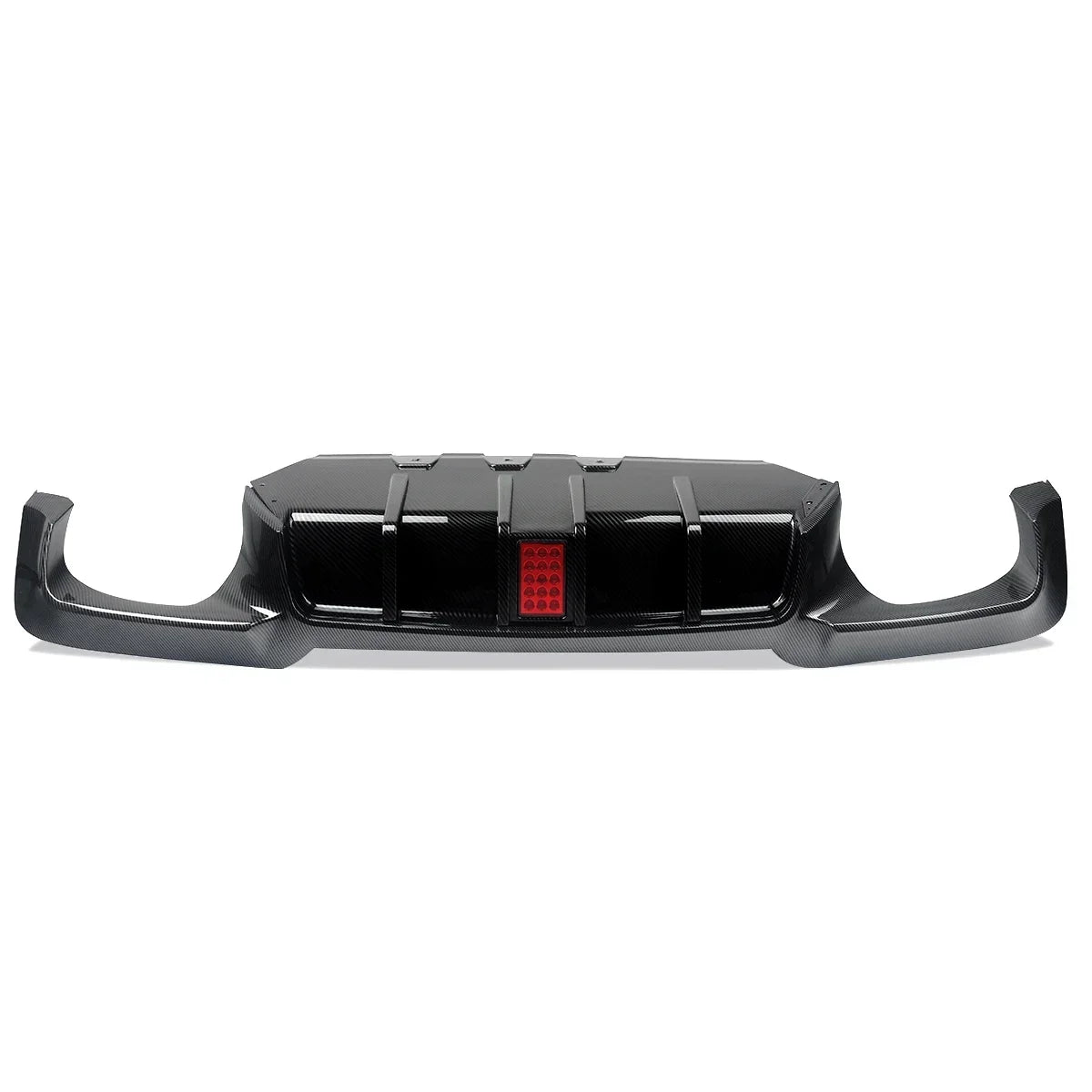 Difusor M5 Performance com STOP Tipo F1 Preto Brilhante  BMW F0 F11 Apenas Para-Choques M

 for BMW 5 Series F10 M Sport Bumper 10-16 Carbon Look Rear Diffuser with LED Light