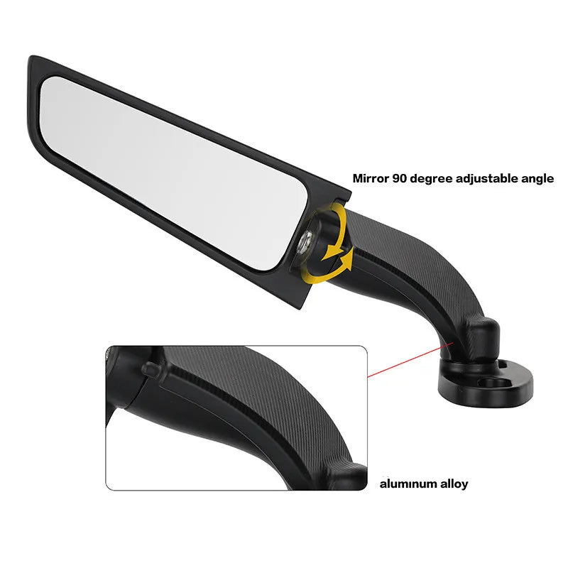 Rétroviseurs avec et sans clignotants

 Rétroviseur de moto pour Suzuki GSXR Honda Kawasaki Yamaha Ducati, accessoire de rétroviseur rotatif réglable au vent modifié