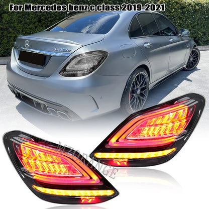 Faróis Mercedes w205 2014-2020 

2pcs LED Tail Light For Mercedes Benz C Class C-class W205 2014-2020 2021 EU Version Left Hand Smoked Brake Turn Signal Lamp