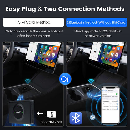 Activador Carplay Tesla
CarlinKit Wireless CarPlay Android Auto For Tesla Model 3 Model X Y Model S Auto Connect Siri Voice Assistant Spotify Waze 5G BT