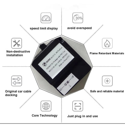 Emulador Deteccao de limite velocidades Bmw

For BMW Speed Limit Module Dashboard display SLI Emulator Display Instrument F G Series Chassis Retrofit with NBT Car-addon