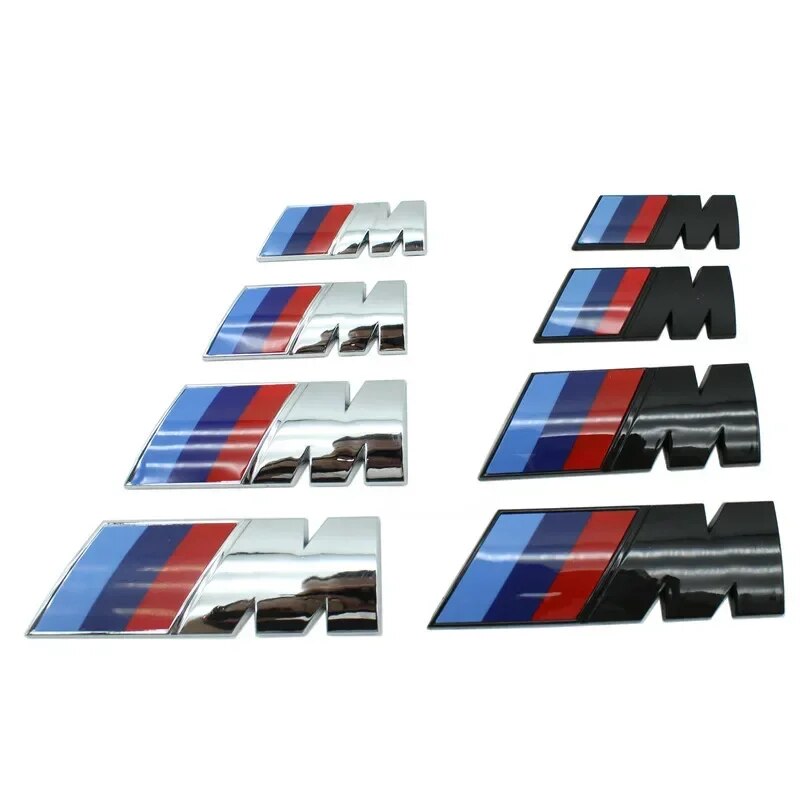 Symboles BMW
 Badge autocollant ABS pour garde-boue latéral de voiture, 1 pièce, pour BMW M G01 F01 F07 F20 F22 F32 F36 G31 G30 F30 F31 F10 F11 F40 E36 E39 E81 E82 E88 F33 E87 E60 E61 E90 E91 X1 X3 X5, accessoires