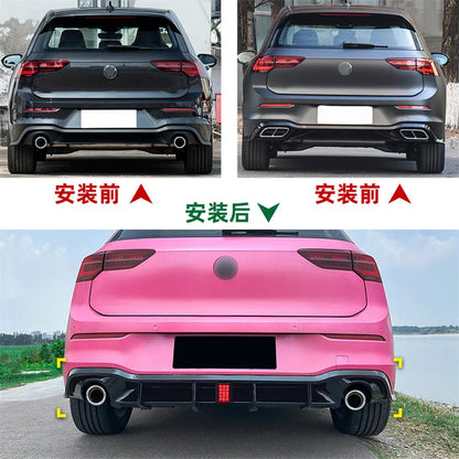 Difusor VW Golf 8 com Stop F1

Car Under Rear Bumper Diffuser Rear Spoiler Splitter ABS Black Accessories w/ light For VW Golf 8 GTI Rline 2020 2021 2022 2023