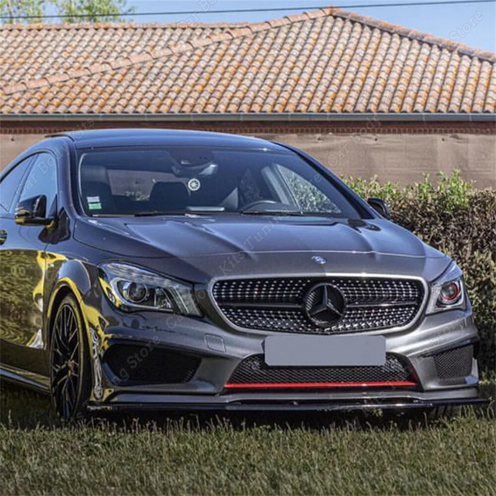 Lip Frontal
 Mercedes Benz C117 CLA Class Front Bumper Lip Splitter Spoiler Diffuser C117 CLA200 250 CLA45 AMG 2013-2015 Prefacelift