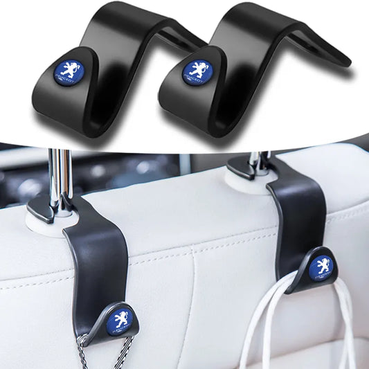 2 SUPORTES SIMBOLO PEUGEOT

2Pcs Car Seat Backrest Headrest Hook Retainer Clip Car Accessories For Peugeot 206 207 307 3008 2008 308 407 408 508 301 208 etc