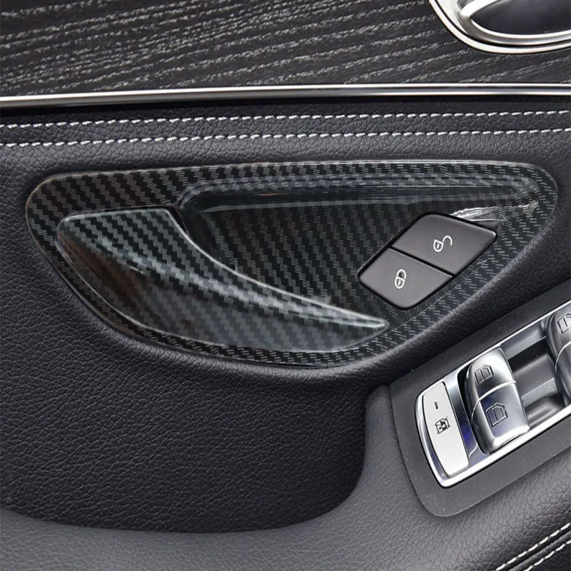 Couvre-poignées de porte Mercedes Benz Classe CE W205 W213 GLC X253

 Look voiture poignée de porte intérieure porte bol couvercle garniture cadre pour Mercedes Benz CE classe W205 W213 GLC X253