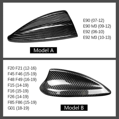 Modèle de carbone réel pour BMW M2 M3 M4 Bmw série 1,2,3,4,5,7 série X1 X3 F22 F30 F34 F80 F87 F32 F36 F82 G11 G20 G12 G30 couvercle d'antenne d'aileron de requin