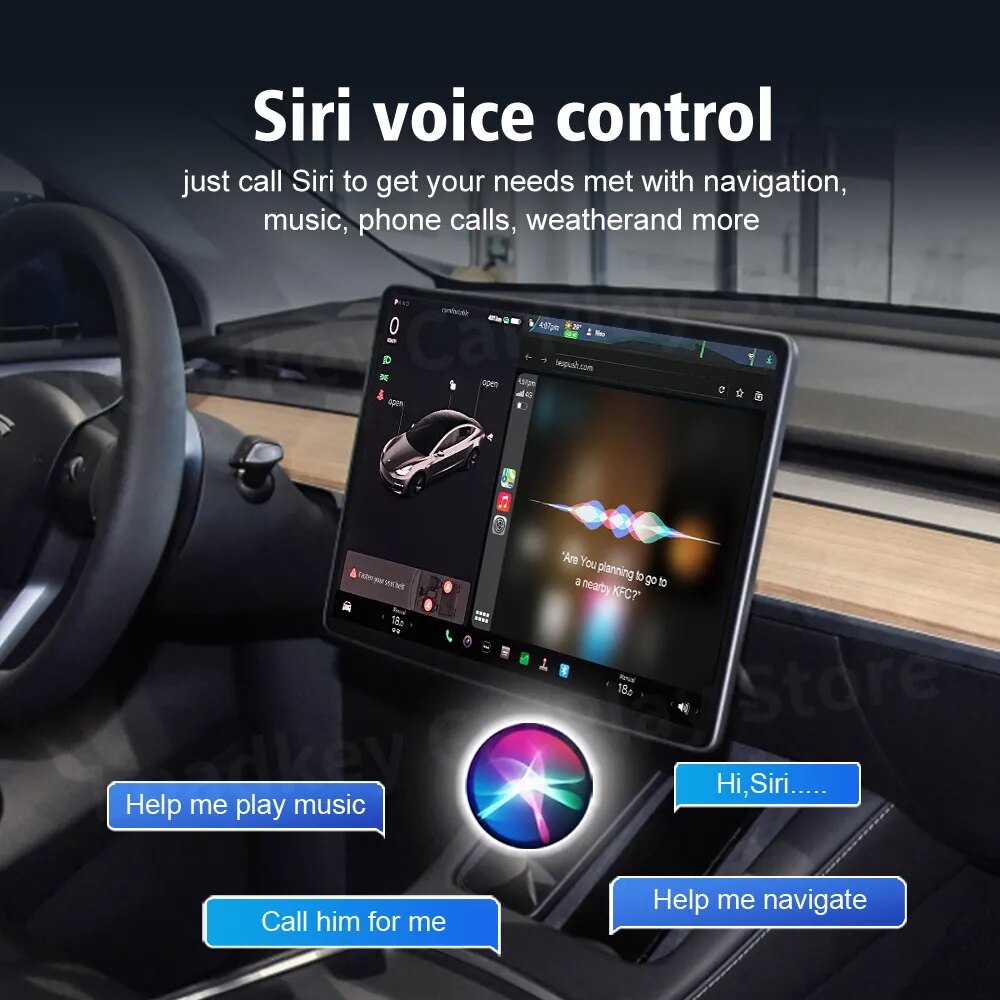 Activador Carplay Tesla
CarlinKit Wireless CarPlay Android Auto For Tesla Model 3 Model X Y Model S Auto Connect Siri Voice Assistant Spotify Waze 5G BT