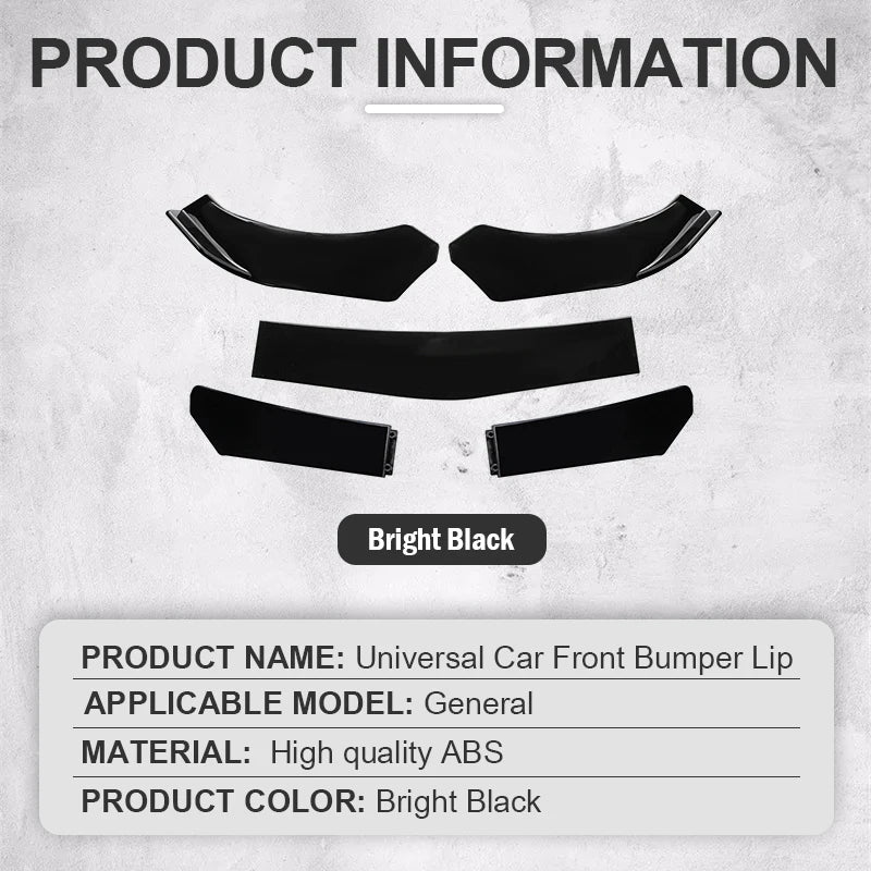 Lip Frontal Universal

New Store Promotion 5pcs Upgraded Front Bumper Shovel with Stepped Design High-Quality ABS Material Car Accsesories Accessory