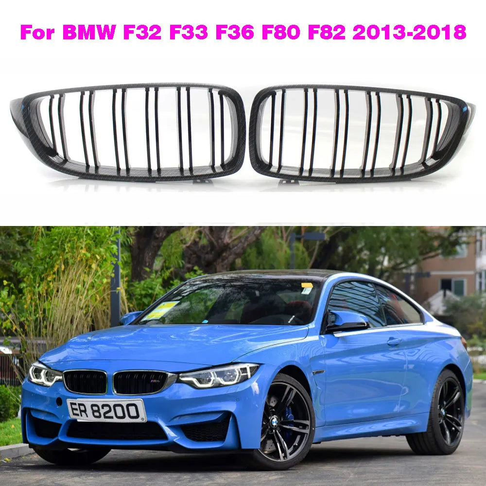 Calandre Double Carbone Aquaprint BMW Série 4 F32 F33 F36 F80 F82

 Remplacement de gril de rein de Grilles de calandre avant de couleur de Fiber de carbone pour BMW série 4 F32 F33 F36 F80 F82 Double lamelles M4 Style Sport